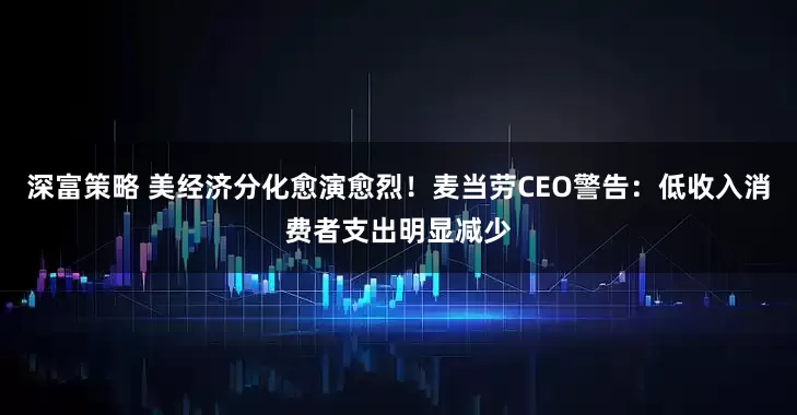 深富策略 美经济分化愈演愈烈！麦当劳CEO警告：低收入消费者支出明显减少